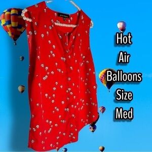 Jasmine  & Juliana Wonen’s Hot Air Balloon Sleeveless Button Down  Medium